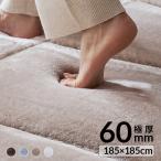 ショッピングカーペット カーペット じゅうたん 極厚仕立て 超極厚ラグ 185×185  (D)