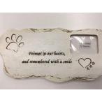 ペット用墓石 プレート 犬用 樹脂製 庭 屋外 ペットのお墓 ペットメモリアルグッズ ペットのお墓 プレート 墓石 墓標 写真フレーム付き お庭 ガーデンタイプ