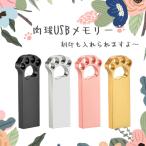 64GB 2.0 USBメモリー 刻印 名入れ 猫の足型 キャラクターメモリースティック フラッシュドライブ フラッシュメモリー キーホルダー 耐熱防水 防塵 耐衝撃