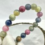 コランダム ブレスレット ミックスカラー コランダム 天然石 パワーストーン サファイア ルビー ミャンマー産 約８ミリ