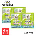 デオトイレ 猫用 ふんわり香る 消臭・抗菌サンド ナチュラルグリーンの香り 3.8L ×4個 ユニ・チャーム 猫砂 4520699685815