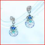 Yahoo! Yahoo!ショッピング(ヤフー ショッピング)ピアス アクセサリー ジュエリー アレルギー チタン 揺れる ゆれる 手作り ハンドメイド 和 日本製 プレゼント かわいい おしゃれ きれい ガラス  花 ブルー