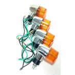 クリア メッキ ウインカー 丸型 4個セット ミニ レンズ ゼファー バリオス ZRX エストレア モンキー ゴリラ エイプ 等 汎用 社外品 変換