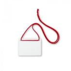  открытый промышленность подвешивание ниже название . визитная карточка для 10 листов красный NL-11-RD