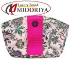 トリーバーチ TORY BURCH 化粧ポーチ ナイロン 花柄 ピンク マルチカラー /081817 【中古】