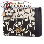  Tory Burch TORY BURCH футляр для карточек кожа черный темно-синий слоновая кость /082205[ б/у ]