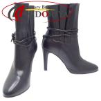  Gucci GUCCI bow Thai ботинки 608624 ботинки размер 36 кожа черный /083812[ б/у ]