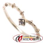  Nojess NOJESS булавка кольцо для ключей K10YG 3 номер Cubic Zirconia желтое золото кольцо /097204[ б/у ][BJ]