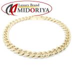  плоский браслет K18YG желтое золото 2 поверхность одиночный 18cm 20.0g/129125[ б/у ]