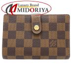 ショッピングダミエ LOUIS VUITTON ルイヴィトン ダミエ 二つ折り財布 ポルトモネ ビエ ヴィエノワ N61664 エベヌ/181199【中古】