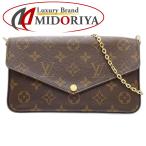 LOUIS VUITTON Louis Vuitton монограмма цепочка для бумажника небольшая сумочка Ferrie si-M61276 Brown /181493[ б/у ]