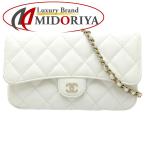 CHANEL Chanel цепочка для бумажника заслонка phone кейс matelasse AP0296 черная икра s gold белый /181553[ б/у ]