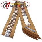 HERMES エルメス スカーフ ツイリー　ドゥメドー シルク ブラウン レディース/181924【中古】