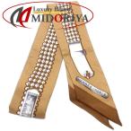 HERMES エルメス スカーフ ツイリー　ドゥメドール シルク ブラウン レディース/181925【中古】