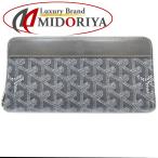 【中古】GOYARD ゴヤール ラウンドファスナー長財布 MATIG2GMLTY51CL51P マティニョンGM PVCxレザー グレー レディース /181934