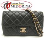 CHANEL シャネル ミニマトラッセ20 A69900 ショルダーバッグ ラムスキン ブラック/252195【中古】