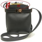 Salvatore Ferragamo サルヴァトーレフェラガモ GG-220650 ショルダーバッグ スマホショルダー レザー ブラック/253040【中古】