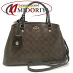 COACH コーチ スモール マーゴット 2WAY F34608 ハンドバッグ PVCxレザー ブラウン アウトレット レディース /253156【中古】