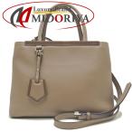 FENDI フェンディ プチトゥージュール 2WAY 8BH253 ハンドバッグ レザー グレージュ レディース /253318【中古】