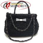 ANTEPRIMA アンテプリマ クリスタッロフィオッコ リボン 2WAY ハンドバッグ PVCワイヤー ブラック レディース /253443【中古】