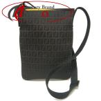 FENDI フェンディ ズッキーノ 8BT079 ショルダーバッグ キャンバスxレザー ブラック レディース /253632【中古】