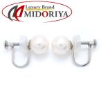  жемчуг серьги жемчуг 8.3 мм /8.4 мм Pt900 платина /28070[ б/у ]