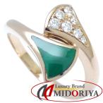 BVLGARI ブルガリ ディーヴァドリーム 指輪 リング マラカイト ダイヤモンド #49 9号 356451 K18PG ピンクゴールド/292182【中古】