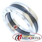 BVLGARI ブルガリ セーブザチルドレン ビーゼロワン リング 1バンド #53 12号 B.zero1 346097 SV925xブラックセラミック /293526【中古】