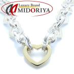 ショッピングティファニー TIFFANY&Co. ティファニー ハートリンク ネックレス シルバー925xK18YG イエローゴールド レディース/294341【中古】