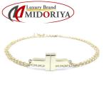 TIFFANY&Co. ティファニー T TWO ダブルチェーン ブレスレット K18YG イエローゴールド レディース/294373【中古】