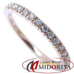 BVLGARI ブルガリ ハーフエタニティ ダイヤモンド リング 指輪 8号 K18PG ピンクゴールド レディース/294690【中古】