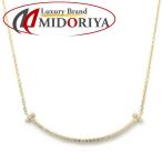 TIFFANY&amp;Co. ティファニー Tスマイル ネックレス ダイヤモンド スモール 63058777 K18YG イエローゴールド レディース/295166【中古】