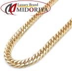  плоский колье 6 поверхность двойной 20.3 грамм 40cm K18YG желтое золото 18 золотой ki разделение цепь колье /74164[ б/у ]