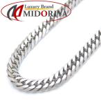  плоский колье 6 поверхность двойной 12.1 грамм 40.5cm Pt850 платина ki разделение цепь колье /74256[ б/у ]