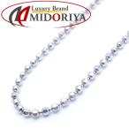  колье мяч цепь K18WG 47cm регулировщик имеется 2.7 грамм белое золото /74309[ б/у ]