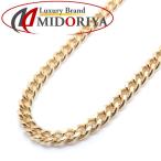  плоский колье 2 поверхность одиночный 4.7g 40.5cm K18YG желтое золото 18 золотой ki разделение цепь колье /74327[ б/у ]