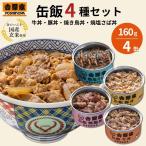 非常食 缶詰 吉野家 缶飯 4種 牛丼 豚丼 焼鶏丼 焼塩さば丼 各160g 4