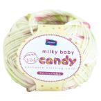 オリムパス製絲 ミルキーベビー キャンディ 毛糸 合太 col.201 ホワイト 系 40g 約112m 6玉セット
