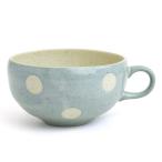 ショッピング水玉 たたら(Tatara) スープカップ マグカップ 食器 水玉 ドット 美濃焼 ブルー 電子レンジ・食洗機対応 サボン 日本製 030558