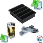 製氷皿 シリコン 蓋付き 棒状 角氷 バー 業務用 カクテル ウイスキー 晩酌 ドリンク アイスキューブトレー 急速冷凍 簡単取り出し 型離れが良い おしゃれ シンプ