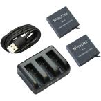 AB10 NinoLite AB-10 �o�b�e���[ �Q�� �� USB�^ �[�d�� Xiaomi Yi-4K Yi-4K �� Yi-Lite YI-360 VR �A�N�V�����J���� AZ16-1�d�r �Ή� 2�����[�d��