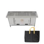 ショッピングバーベキュー SUN-YE 折り畳みコンロ バーベキュー コンロ ＢＢＱグリル 焚き火台 igtテーブル用 調整可能な炉内燃焼カーボンプレートの高さ ステンレス製