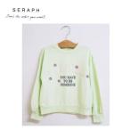 セラフ Seraph お花刺繍カレッジロゴトップス 女の子 メール便OK セール30%OFF