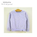 ショッピングセラフ セラフ Seraph 袖ふんわり総柄トレーナー 女の子 メール便で送料無料
