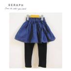 ショッピングセラフ セラフ Seraph レギンス付きスカート 女の子 メール便で送料無料