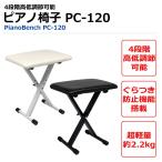 【ピアノ専門店のピアノベンチ】【選べる2カラー】【最短翌日お届け】PIANOPLAZA キーボードベンチ ピアノ椅子 PC-120 X型 折り畳み式