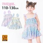 水着 ワンピース ユニコーン柄 ゆめかわ UVカット オールインワン型 パンツ一体型 スイムウェア PINKSAIL ピンクセイル 242808 110cm 120cm 130cm 子供 女の子