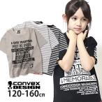 CONVEX コンベックス ワイド半袖Tシャツ 英字 バックボーダー 622202-1 120cm 130cm 140cm 150cm 160cm 子供 男の子 女の子