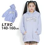 ショッピングlovetoxic Lovetoxic パーカーチュニックワンピース ロゴ ミニ丈 綿100% 長袖ワンピース パーカーワンピース LTXC ラブトキシック 7761305 子供 女の子