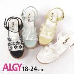 ショッピングアルジー ALGY アルジー サンダル 厚底サンダル クリア 花モチーフ A2GG183 18cm 19cm 20cm 21cm 22cm 23cm 24cm 靴 子供 女の子